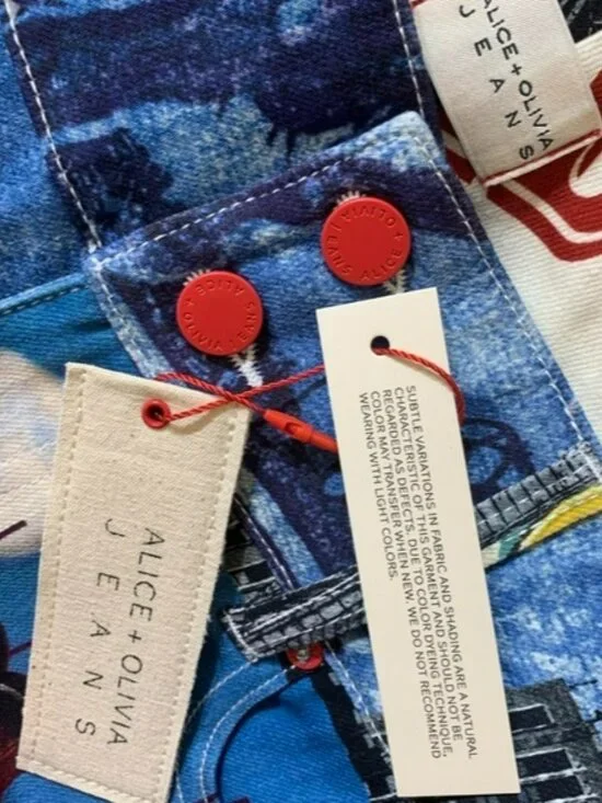 Alice + Olivia KAI LOW RISE PRINTED JEAN - Picture 9 of 15